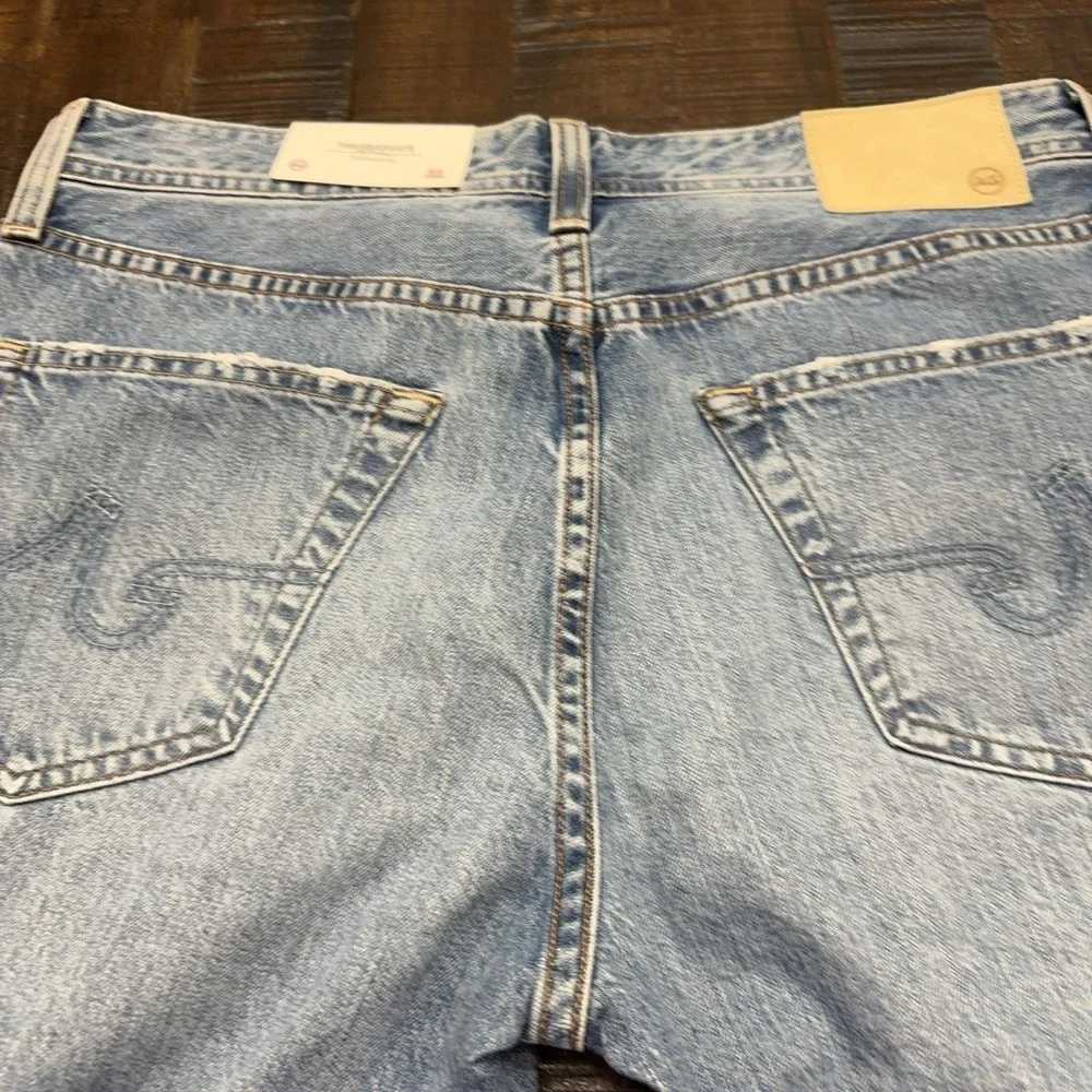 AG Jeans Mens 32x33 Light Wash Blue The Graduate Tailored Leg Distress Denim